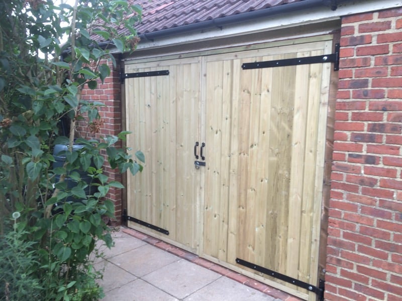 newly installed garage door